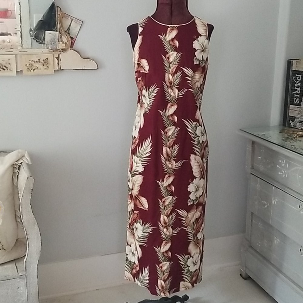 Vintage Hawaiian Maxi Dress